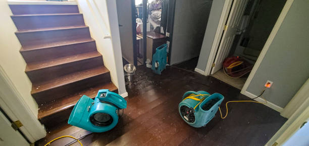 Water damage restoration process in Nokomis, IL